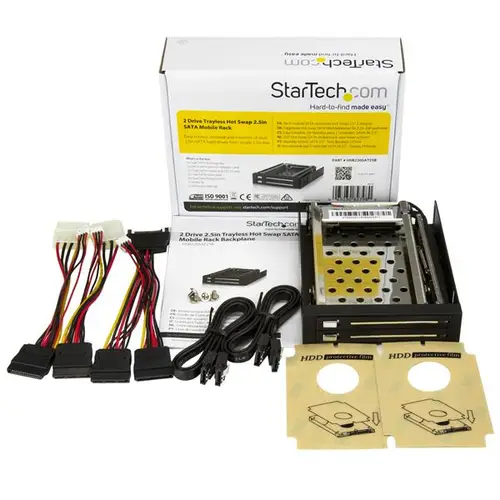 Rack Móvil Backplane de 2 Discos Duros HDD SATA 2,5" Pulgadas sin Bandeja Bahía 3,5" - Imagen 7