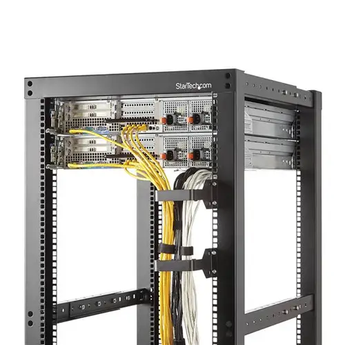 Anilla Pasacables en D Multi-Direccional para Gestión de Cableado en Armarios Racks - 6x10cm - Imagen 2