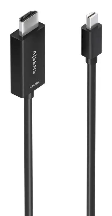 Cable conversor MINI DP a HDMI 4K@60Hz, MINI DP/M-HDMI/M, Negro, 3.0m