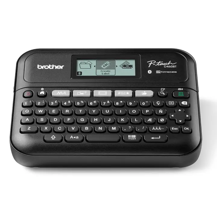 PT-D460BTVP impresora de etiquetas Transferencia térmica 180 x 180 DPI 30 mm/s Inalámbrico y alámbrico TZe Bluetooth QWERTY