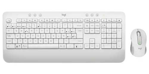 920-011019 teclado Ratón incluido Oficina Bluetooth QWERTY Español Blanco - Imagen 1
