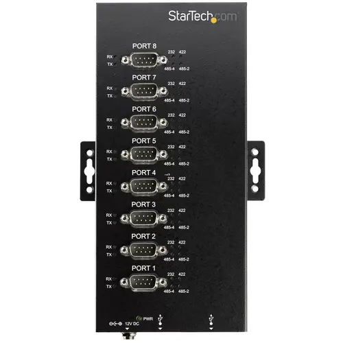 Adaptador Hub Serie de 8 Puertos USB a RS232/RS485/RS422 - Ladrón Industrial Convertidor USB 2.0 a DB9 Serial - IP30 - de Montaje en Carril DIN - Protección ESD de 15kV - Imagen 2