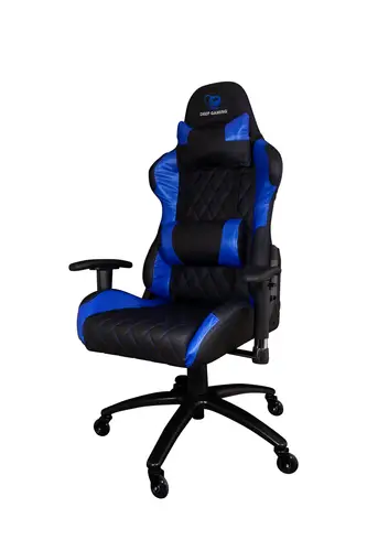 Deep Command II Silla para videojuegos de PC Asiento acolchado Negro, Azul - Imagen 2