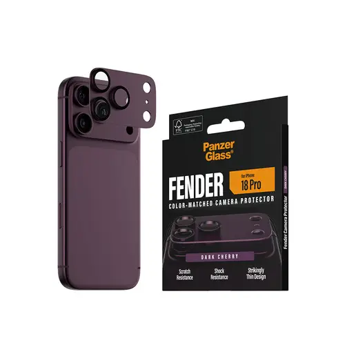 ® Fender Camera Lens Protector Dark Cherry iPhone 18 Pro Protector de pantalla 1 pieza(s) - Imagen 6