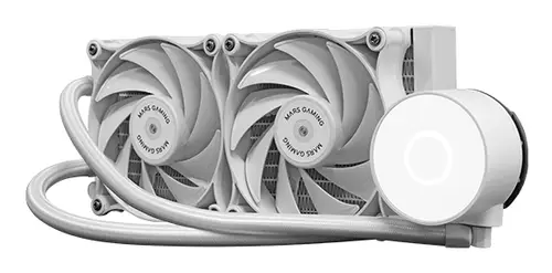 ML-PRO240, Refrigeración Líquida CPU Profesional, TDP 450W, 2 Ventiladores FDB Ultra-silenciosos, Bomba Opti-Chamber con Anillo de Iluminación Blanco, Multisocket Universal, Blanco - Imagen 2