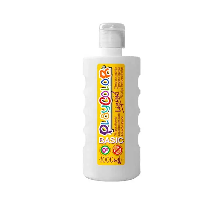 BOTE ERG. TEMPERA LIQ. PLAYCOLOR 1000ML BLANCO