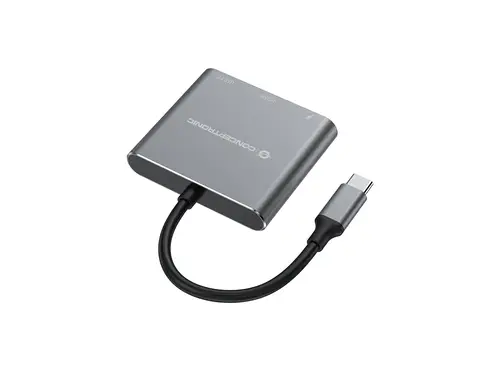 DONN18G base para portátil y replicador de puertos Alámbrico USB 3.2 Gen 1 (3.1 Gen 1) Type-C Gris - Imagen 10