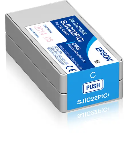 SJIC22P(C): Ink cartridge for ColorWorks C3500 (Cyan) - Imagen 1