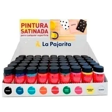 LA PAJARITA EXPOSITOR SOBREMESA PINTURA SATNADA BOTE DE 35ML COLO..
