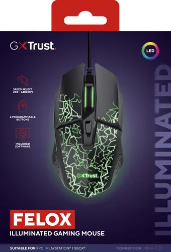 GXT 113 Felox ratón Juego mano derecha USB tipo A Óptico 6400 DPI - Imagen 7