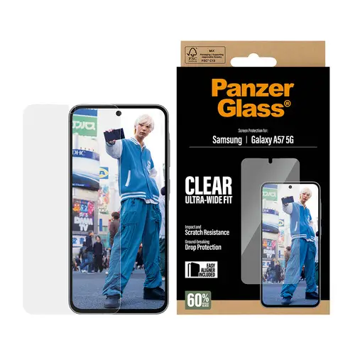 ® Screen Protector Samsung Galaxy A57 5G | Ultra-Wide Fit w. EasyAligner Protector de pantalla 1 pieza(s) - Imagen 2