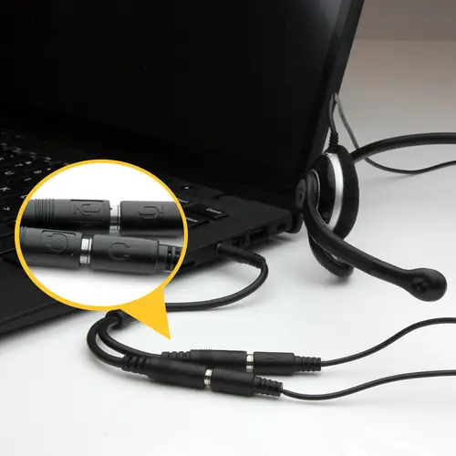 Adaptador de Auriculares con Micrófono Mini-Jack 3,5mm 4 pines a Conectores Separados de Auriculares y de Micrófono - M a 2xH - Imagen 5