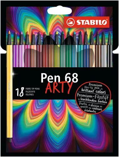 PEN 68 ARTY rotulador Medio Multicolor 18 pieza(s) - Imagen 1