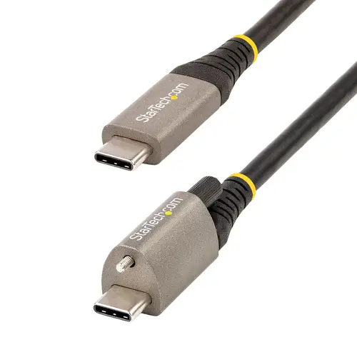 Cable de 50cm USB-C con Tornillo Superior de Fijación -10Gbps - Cable Tipo C USB 3.2 Gen 2 - con Carga por Entrega de Alimentación PD de 100W (5A), Modo Alt de DP - Imagen 1