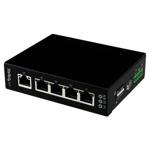 Switch Conmutador Industrial Ethernet Gigabit No Gestionado de 5 Puertos RJ45 de Montaje en Pared o Carril DIN - Imagen 1