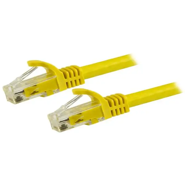 Cable de 1,5m Cat6 Ethernet de Red Amarillo - RJ45 sin Enganches - 24AWG