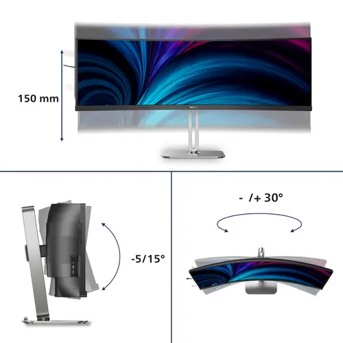 5000 series 49B2U5900C/00 pantalla para PC 124 cm (48.8") 5120 x 1440 Pixeles Dual QHD LCD Negro - Imagen 3