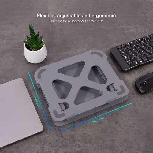 Soporte Elevador de Aluminio Ajustable Ergonómico para Portátiles, Gris - Imagen 4