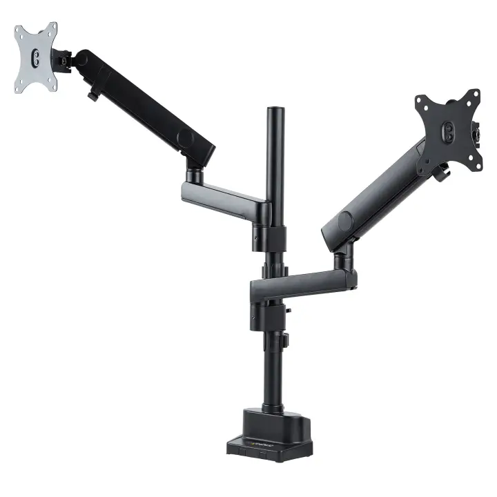 Brazo de Soporte para Dos Monitores - Base Soporte de Movimiento Articulado y Altura Ajustable para 2 Monitores VESA de hasta 32 Pulgadas 8kg - Grommet o Mordaza