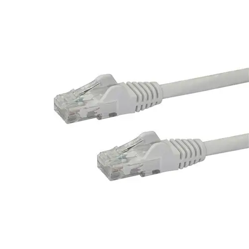 Cable de Red de 0,5m Blanco Cat6 UTP Ethernet Gigabit RJ45 sin Enganches - Imagen 1