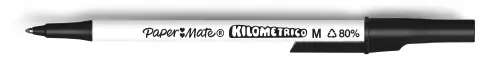 CAJA 50 BOLÍGRAFOS PAPER MATE KILOMÉTRICO PUNTA MEDIANA (1,0MM) TINTA NEGRA 80% PLÁSTICO RECICLADO PAPER MATE 2187701
