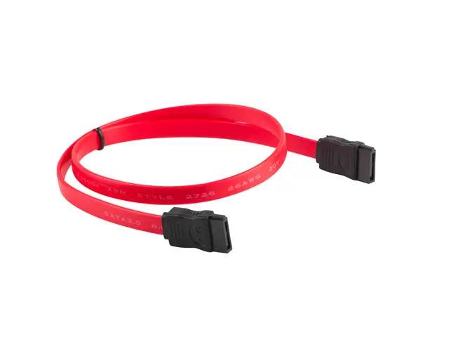 CA-SASA-10CU-0050-R cable de SATA 0,5 m SATA 7-pin Rojo