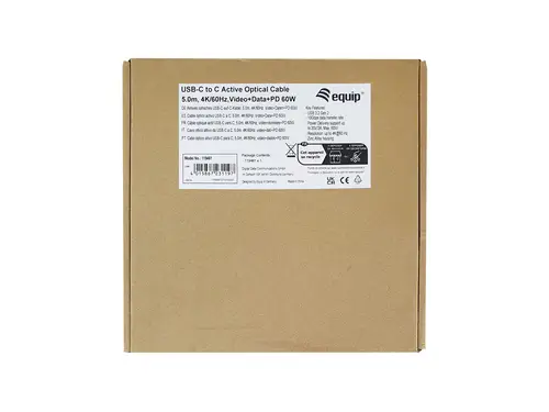 119461 Cable óptico activo USB-C a C, M/M, 5,0m, PD 60W, 4K/60Hz, 10Gbps, Vídeo+Datos+PD - Imagen 6