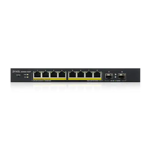 GS1900-10HP Gestionado L2 Gigabit Ethernet (10/100/1000) Energía sobre Ethernet (PoE) Negro - Imagen 3