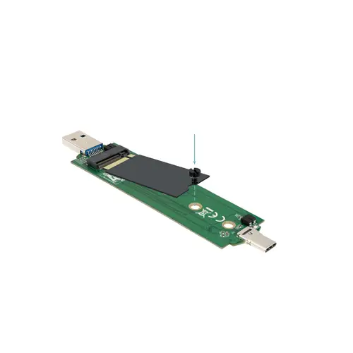 Caja Externa USB-C/M + USB-A/M para SSD M.2 NGFF/NVMe, Negra - Imagen 5