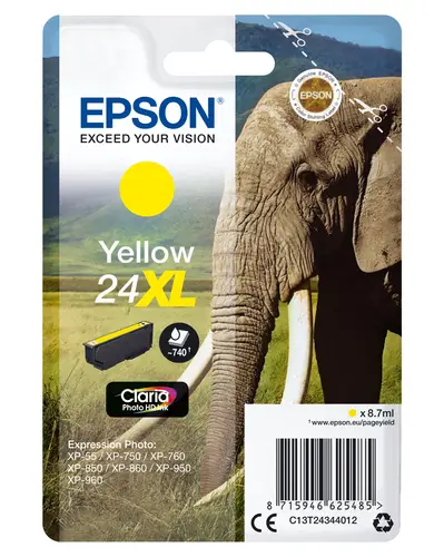 Elephant Cartucho 24XL amarillo - Imagen 1