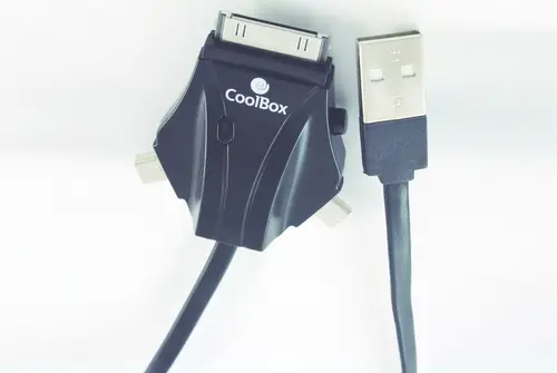 ACD 301 cable USB 1 m microUSB/miniUSB/Apple iPhone Negro - Imagen 2