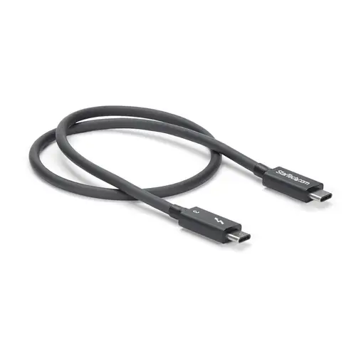 Cable Thunderbolt 3 Pasivo de 50cm - 40Gbps - PD 100W - Vídeo 4K/5K - Cable Thunderbolt - Certificado Thunderbolt - Compatible con USB4 / Modo Alt DP - Thunderbolt 4 - USB 3.2 - USB-C - Imagen 4