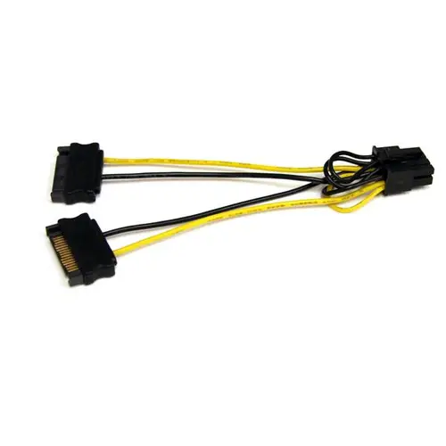 Cable Adaptador 15cm Alimentación SATA a Conector 8 Pines de Corriente de Tarjeta Gráfica PCI Express PCIe - Imagen 1
