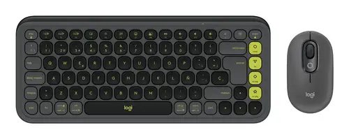 920-013118 teclado Ratón incluido Universal Bluetooth QWERTY Español Grafito, Verde - Imagen 1