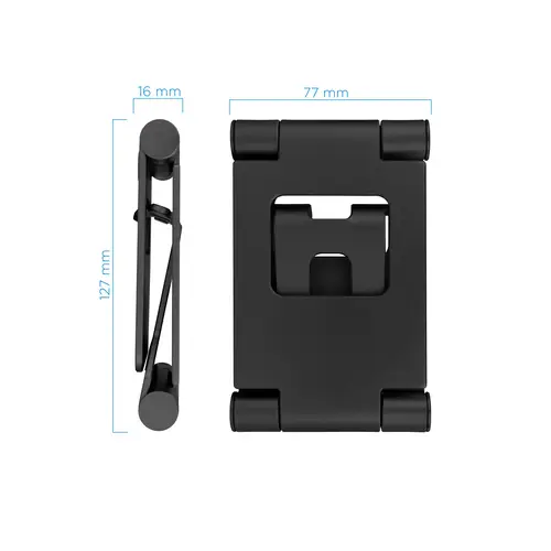 Soporte de sobremesa ajustable para teléfono / tablet hasta 10, Negro - Imagen 7
