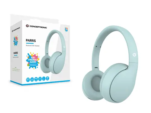 PARRIS04B auricular y casco Auriculares Inalámbrico y alámbrico Diadema Llamadas/Música Bluetooth Azul claro - Imagen 3