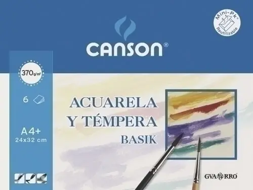 LAMINA G-C ACUARELA BASIK M.PK 6 A4
