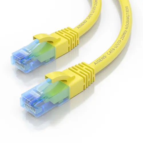 Cable De Red Latiguillo RJ45 Cat.6 UTP AWG26 CCA, Amarillo, 0.75 m - Imagen 3