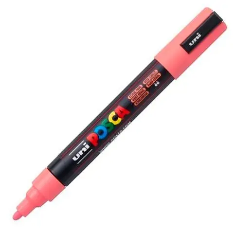 UNIBALL MARCADOR POSCA PC-5M NO PERMANENTE PUNTA FORMA DE BALA 1,8 - 2,5 MM ROSA CORAL
