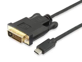 Cable USB-C a DVI-D Dual Link, M/M, 1,8 m