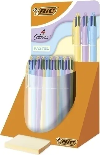 BIC BOLÍGRAFO 4 COLORES PASTEL EXPOSITOR 30 C/SURTIDOS