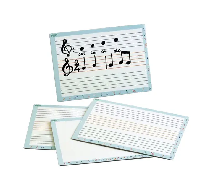 PIZARRA DOBLE BLANCA PENTAGRAMA 21X30CM FBO 800P