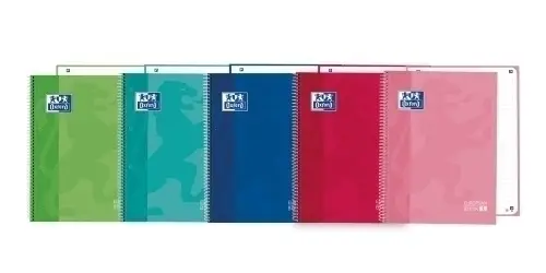 BLOC OXF. EU.BOOK 1 A4 80h HZ. SURTIDO - Pack de 5 unidades