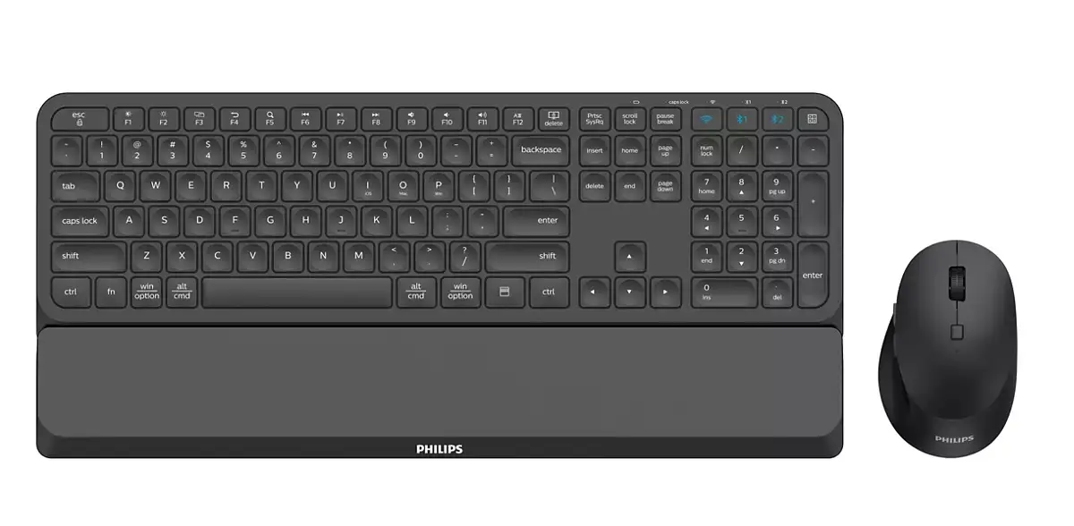 6000 series SPT6607B/31 teclado Ratón incluido Universal RF Wireless + Bluetooth Negro
