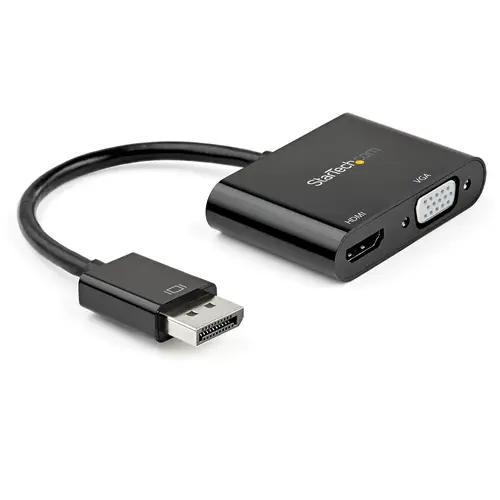 Adaptador DisplayPort a HDMI VGA - Dongle Convertidor DisplayPort 1.2 HBR2 a HDMI 2.0 (4K 60Hz) o VGA 1080p - Adaptador DP a Monitor HDMI o VGA - Adaptador de Vídeo Digital - Imagen 1