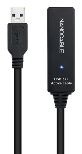 Cable USB 3.0 prolongador con amplificador, tipo A/M-A/H, 15m - Imagen 2