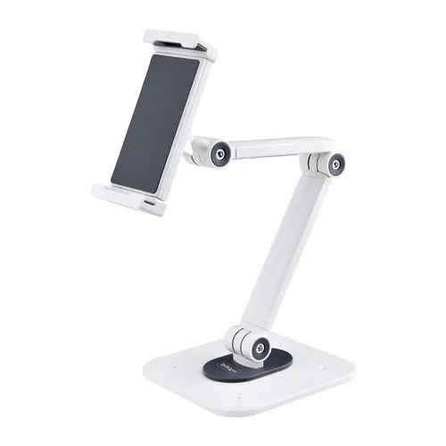 Soporte Ajustable de Sobremesa para Tablet - de Montaje en Pared - 1kg de Capacidad - Base Ergonómica Ajustable para Tablet - con Giro, Rotación e Inclinación - Imagen 1