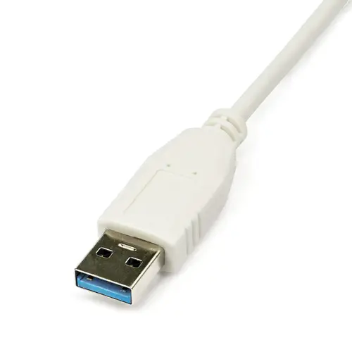 Adaptador Tarjeta de Red Externa NIC USB 3.0 a Ethernet Gigabit de 1 Puerto - 1x RJ45 Hembra - 1x USBA - 10/100/1000 - Adaptador LAN Externo - Blanco - Imagen 4