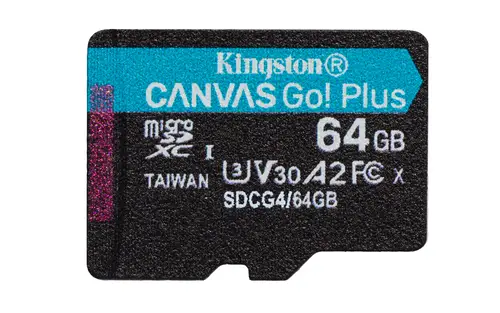 Tarjeta microSDXC Canvas Go Plus Gen4 de 64 GB, 200 MB/s, A2 U3 V30 y adaptador - Imagen 2