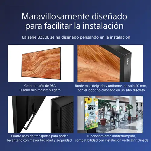 FW-98BZ30L pantalla de señalización Pantalla plana para señalización digital 2,49 m (98") LED Wifi 440 cd / m² 4K Ultra HD Negro Android 24/7 - Imagen 3